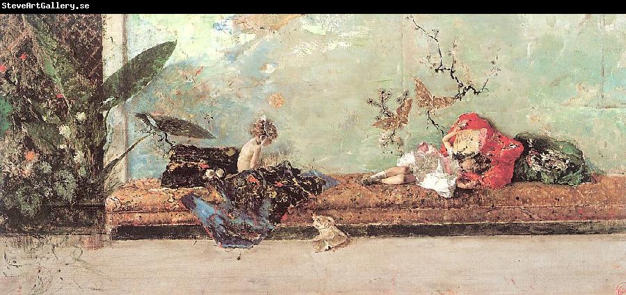 Marsal, Mariano Fortuny y The Artist's Children in the Japanese Salon